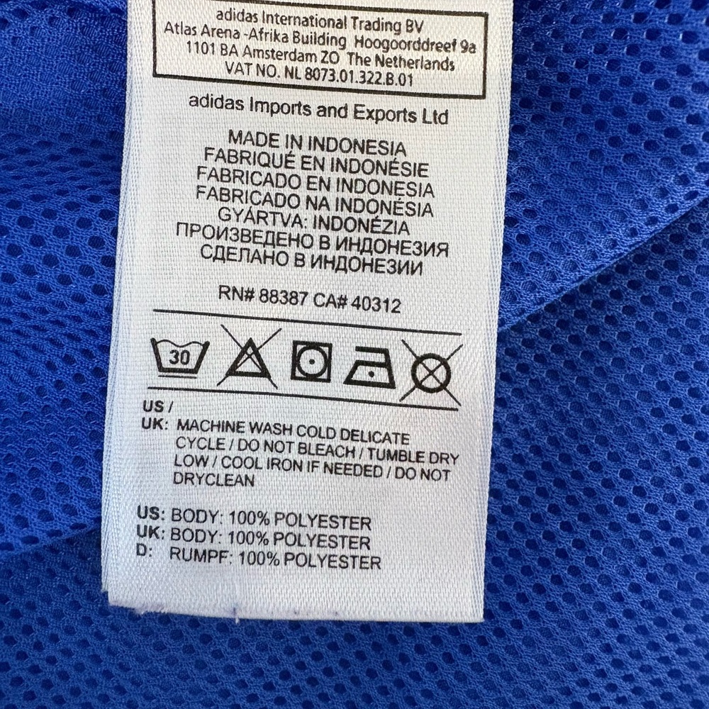 Adidas Essentials 2012 Colorblock Track Jacket Blue White Red Size M - Picture 6 of 11